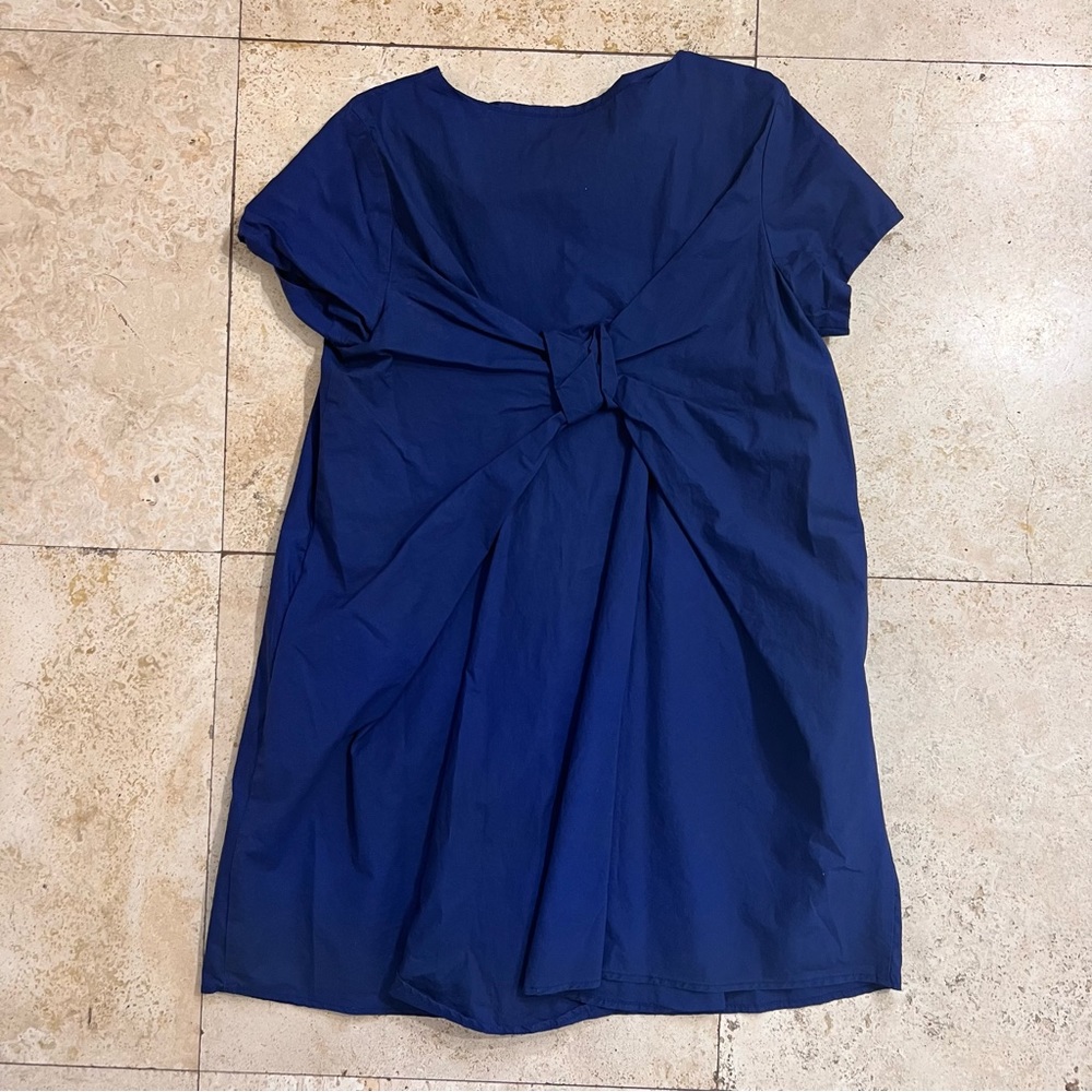 Vineyard Vines Bow Back Short Sleeve Dress Navy Blue Sheath Sz S - Picture 7 of 10